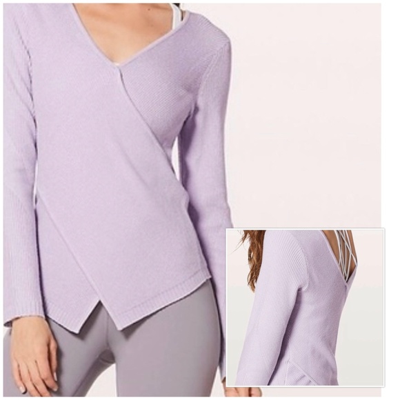 NWT Lululemon Wrap It Back Sweater Lavender Size 4 - Picture 2 of 7